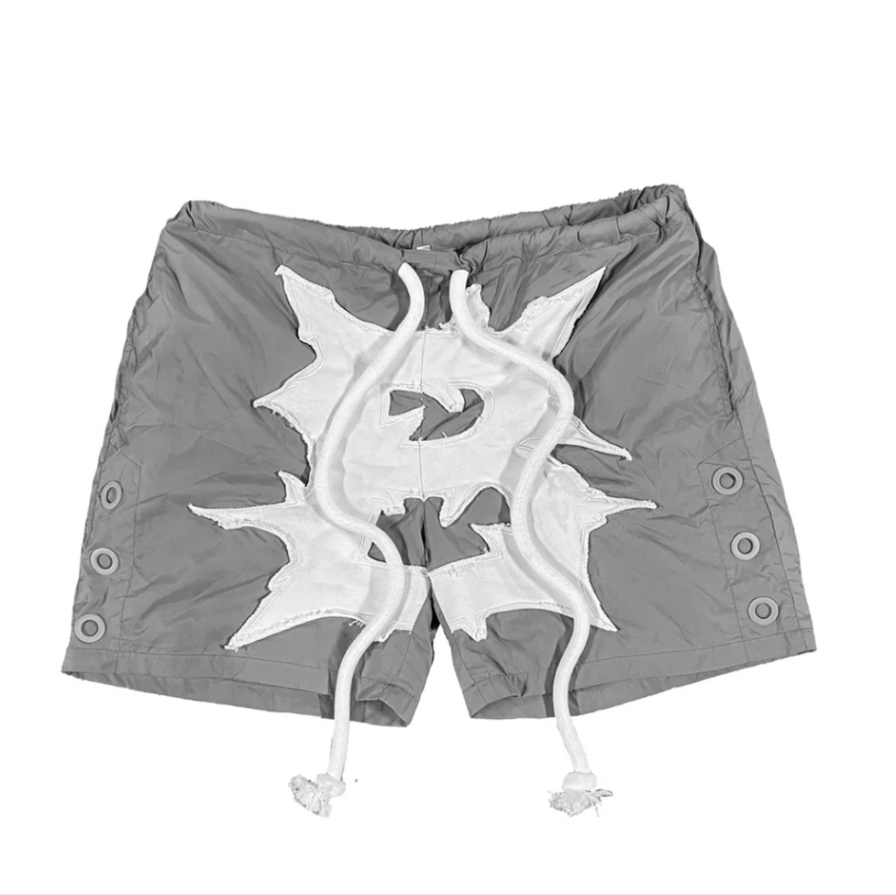 Billionaire Studios Foggy Bluto Boxing Shorts in Gray Grey